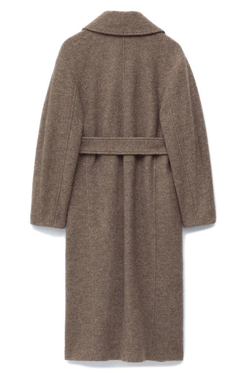 & Other Stories Belted Wool Wrap Coat In Brown
