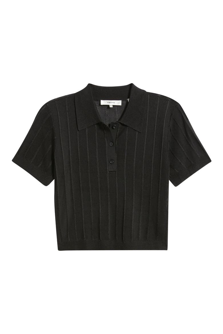 The Ribbed Polo, Alternate, color, BLACK