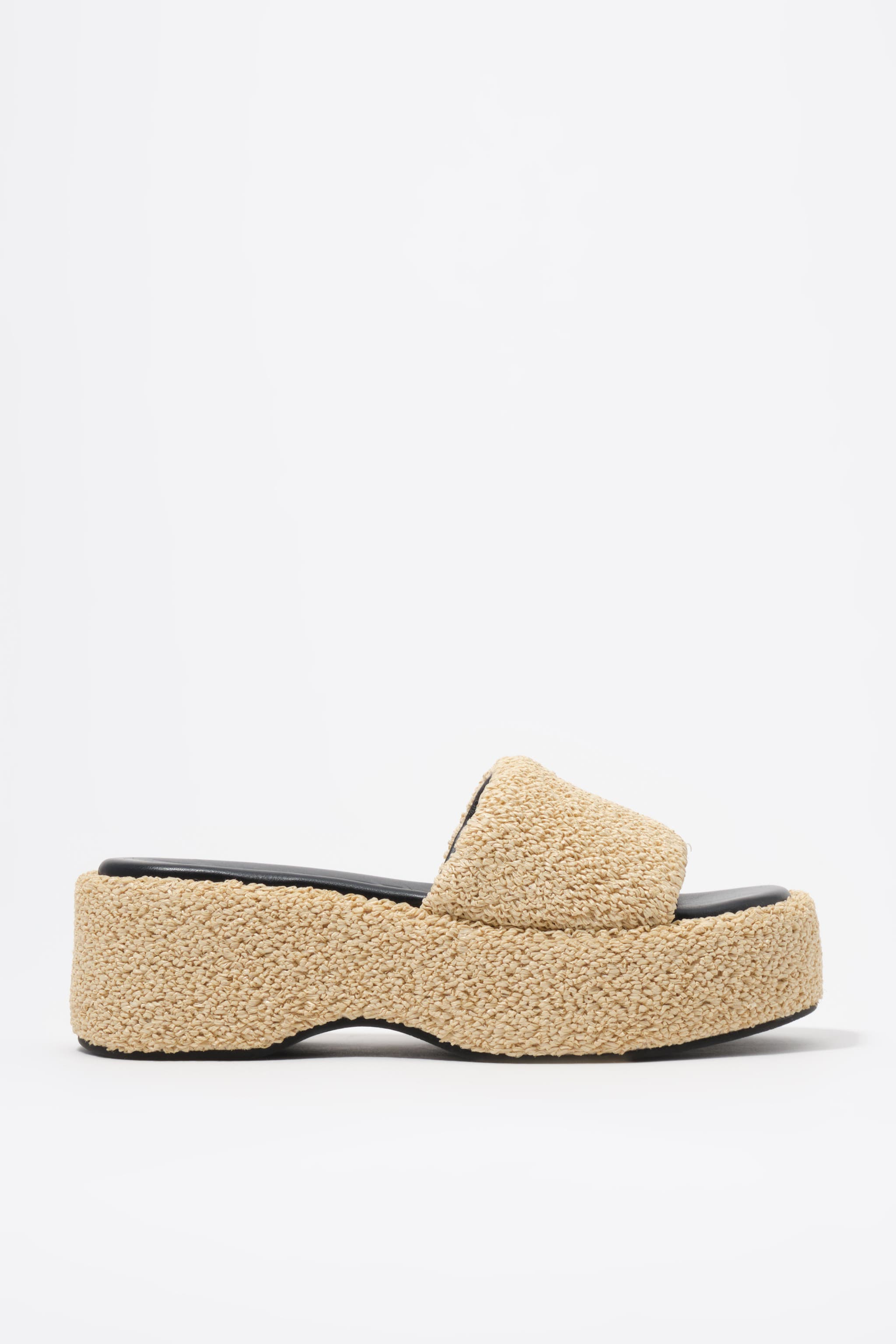 Textile High Sole Sandal, Main, color, NATURAL