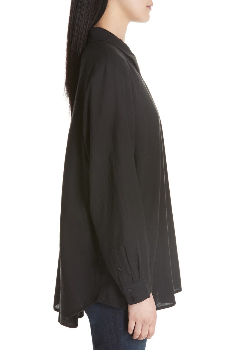 Tencel® Lyocell Shirt, Alternate, color, BLACK