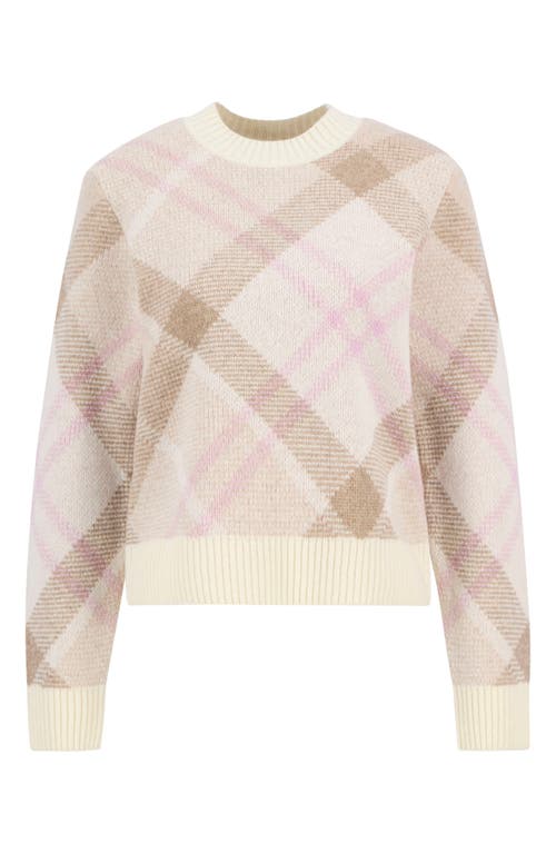 Barbour Sara Plaid Wool Blend Sweater In Neutral