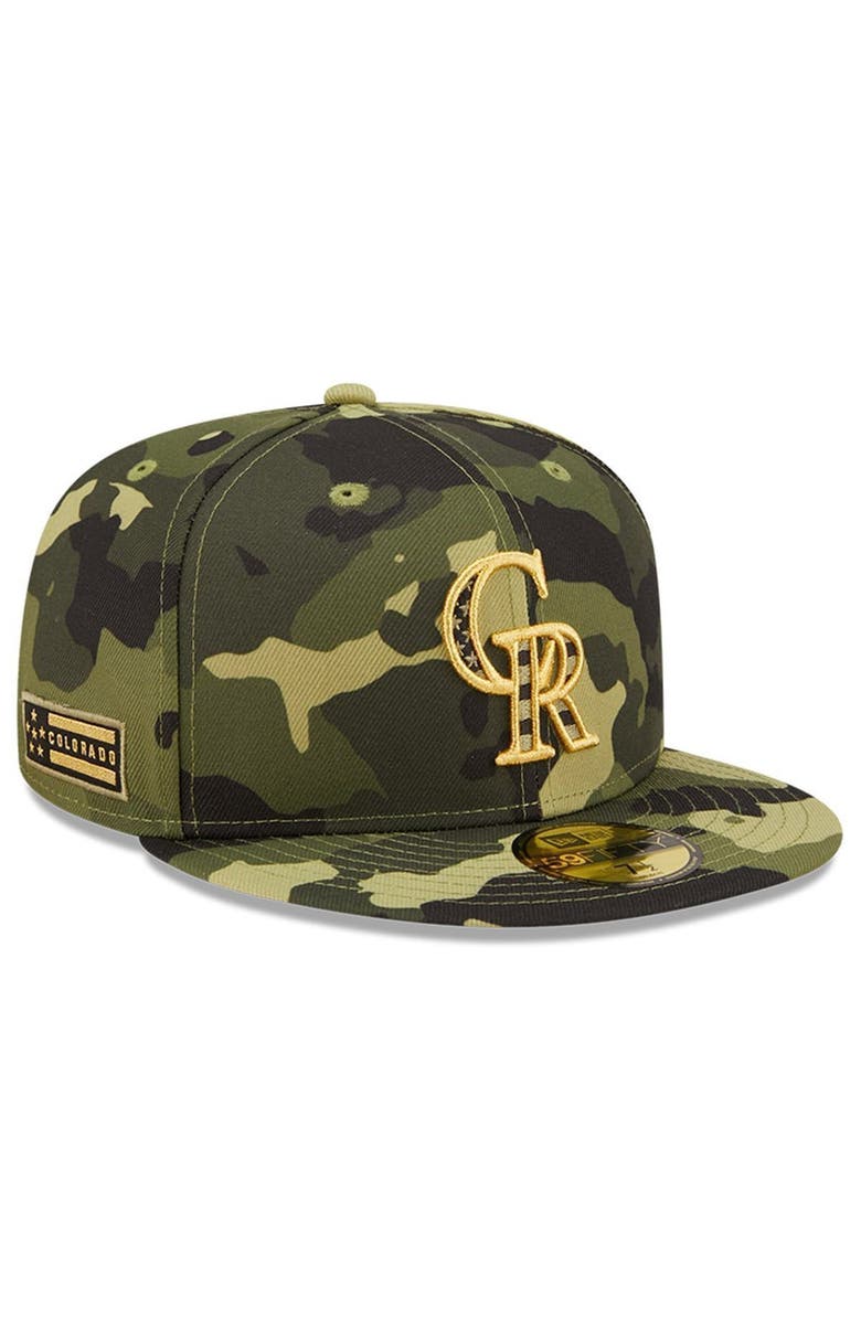 New Era Men's New Era Camo Colorado Rockies 2022 Armed Forces Day On-Field 59FIFTY Fitted Hat, Main, color, 