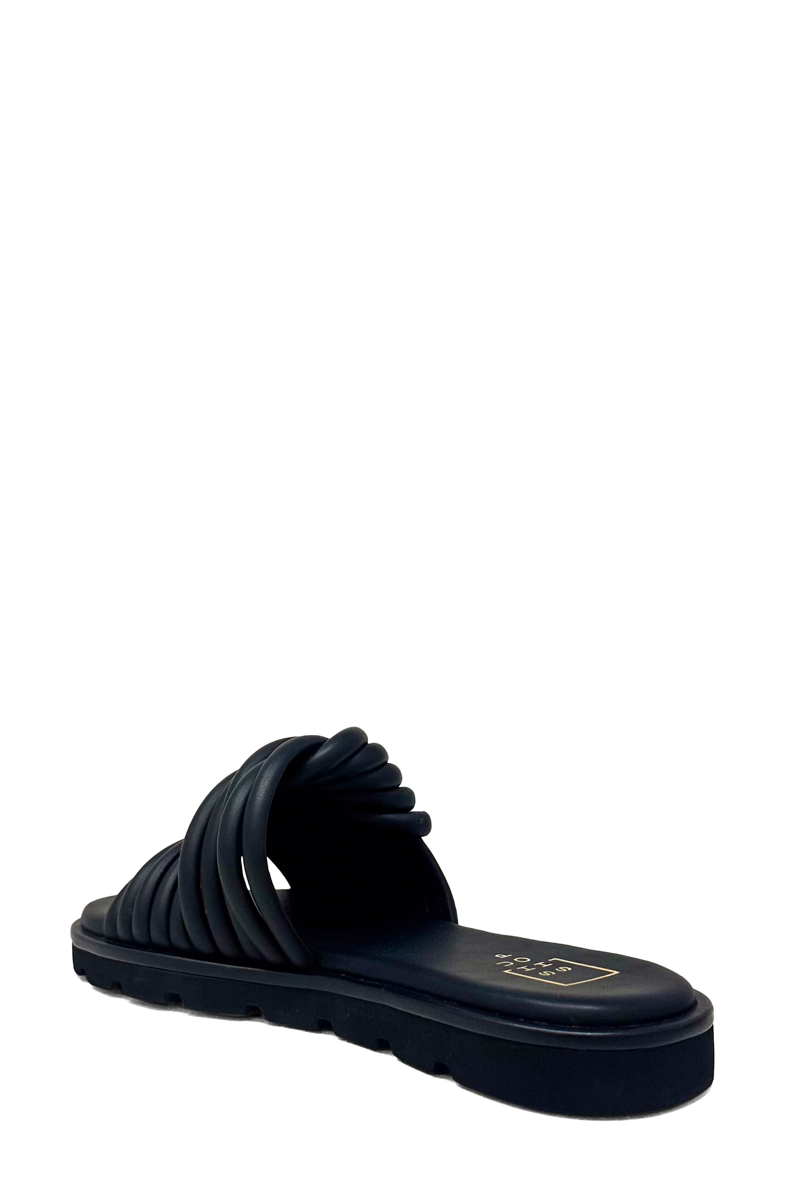 SHUSHOP Cairo Slide Sandal, Alternate, color, Black