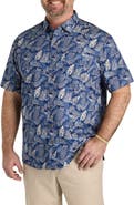 Oak Hill by DXL Big & Tall Pineapple Print Sport Shirt