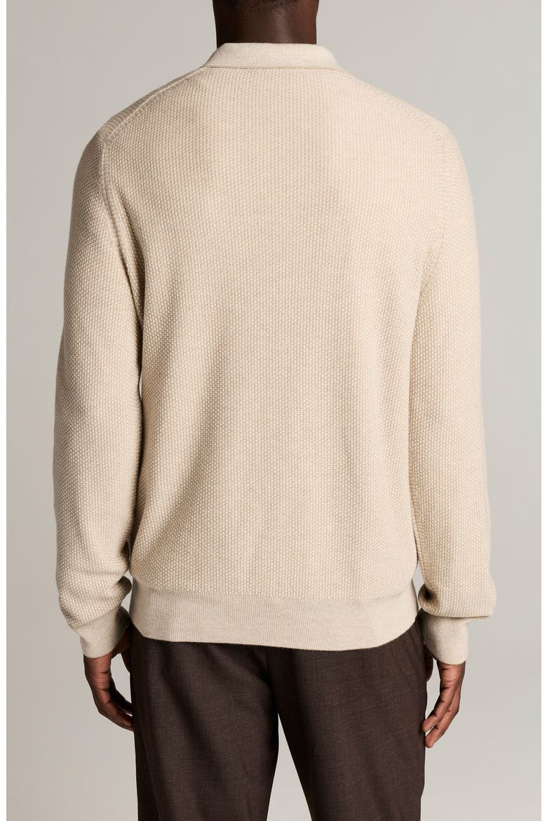 Geo Jacquard Quarter Zip Sweater, Alternate, color, BRITISH KHAKI/ CLASSIC