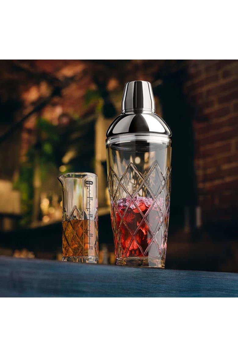 Yarai Glass Cocktail Shaker & Jigger Set, Alternate, color, Stainless Steel