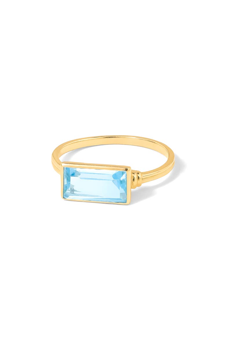 Blue Quartz Gold Plated Ring, Alternate, color, BLUE