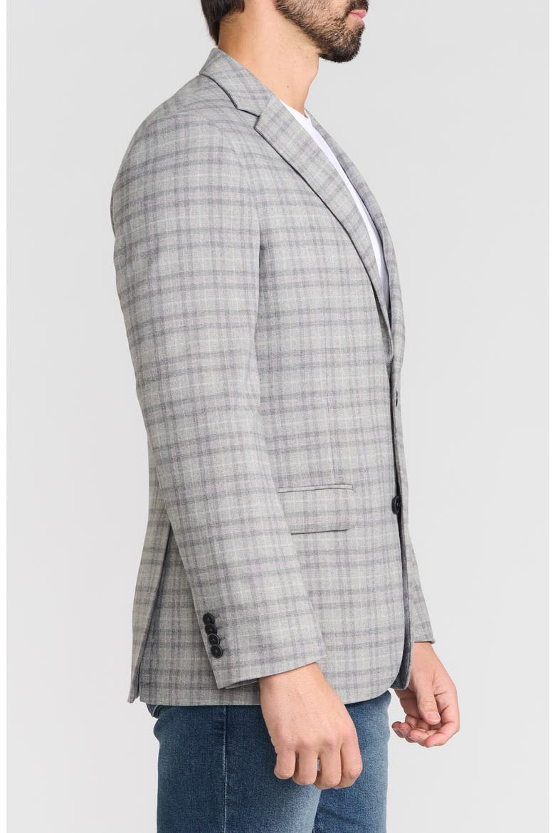 Windowpane Sport Coat, Alternate, color, GREY