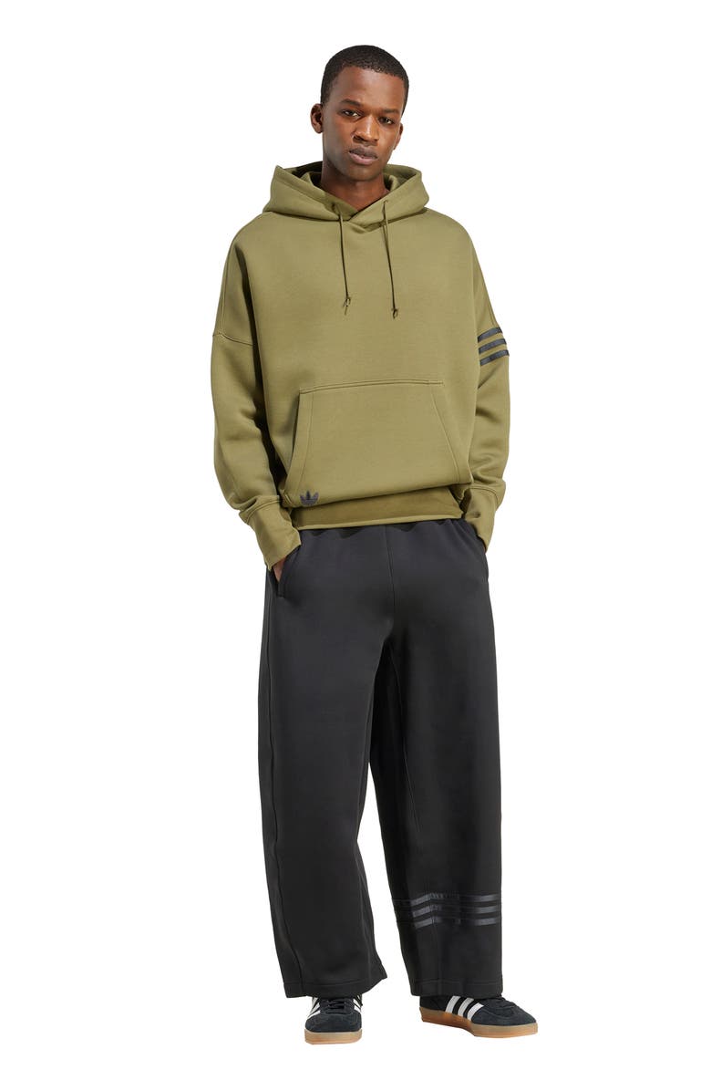 adidas Neuclassics Oversize Pullover Hoodie, Alternate, color, Focus Olive