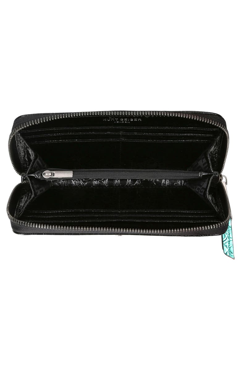 Kurt Geiger London Love Leather Zip Around Wallet, Alternate, color, 