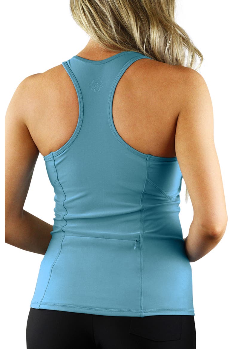 Racerback Swim Tank, Alternate, color, Lagoon