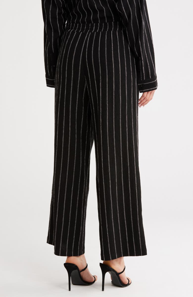 Caslon<sup>®</sup> Stripe Textured Crop Wide Leg Pants, Alternate, color, 