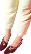 Prologue Shoes Magra Pointed-Toe Slingback Stiletto