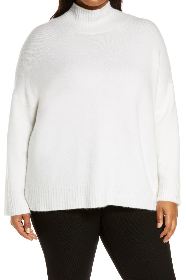 Turtleneck Box Top, Main, color, SOFT WHITE