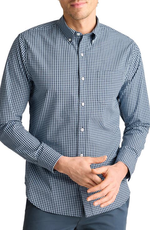 Raliegh Slim Fit Gingham Check Button Down Shirt