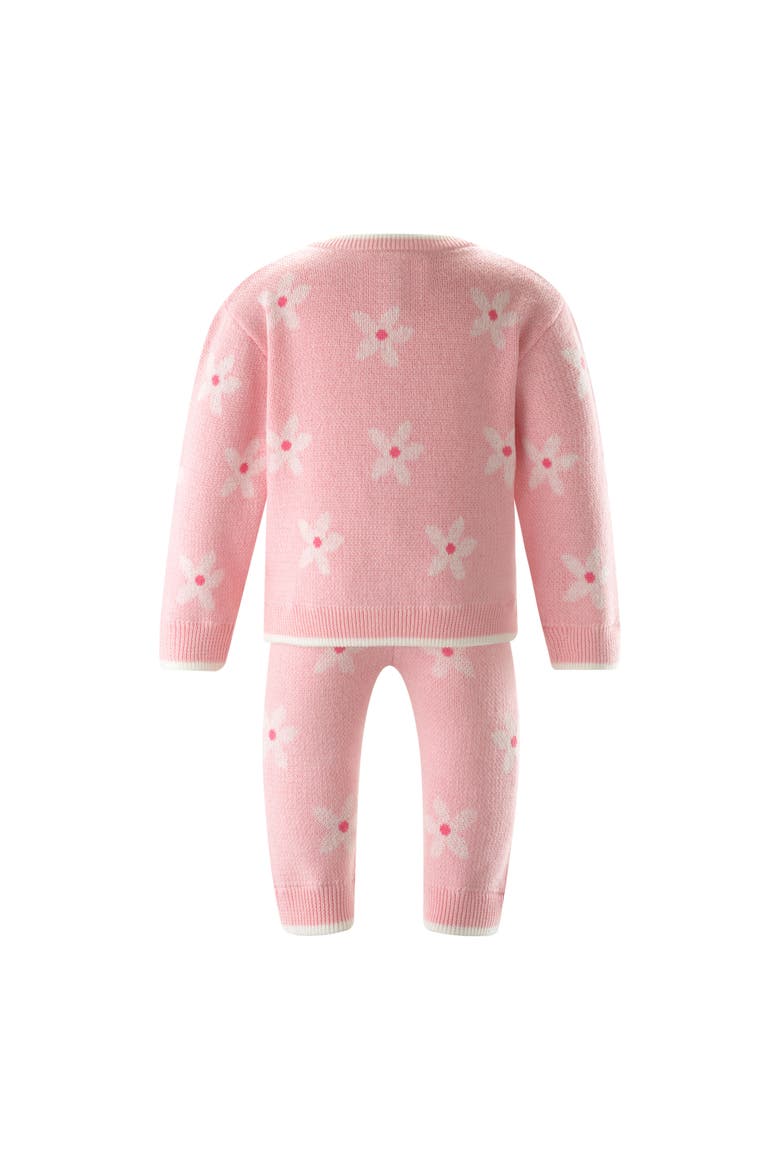 Daisy Knit Cardigan & Leggings Set, Alternate, color, Pink