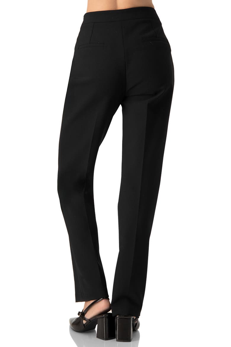 Straight Cut Black Pants, Alternate, color, Black