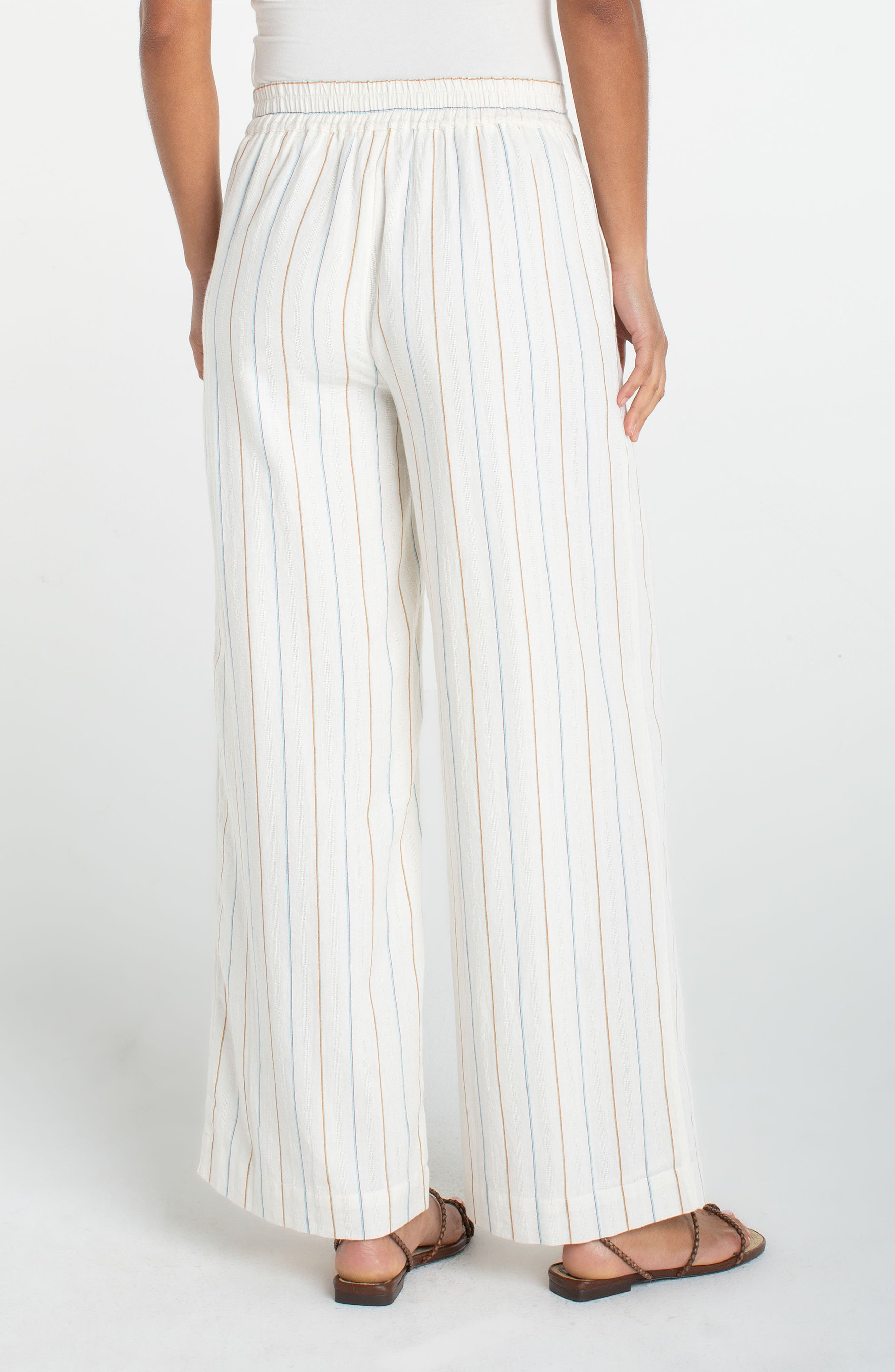 Stripe Pull-On Wide Leg Pants - image 2