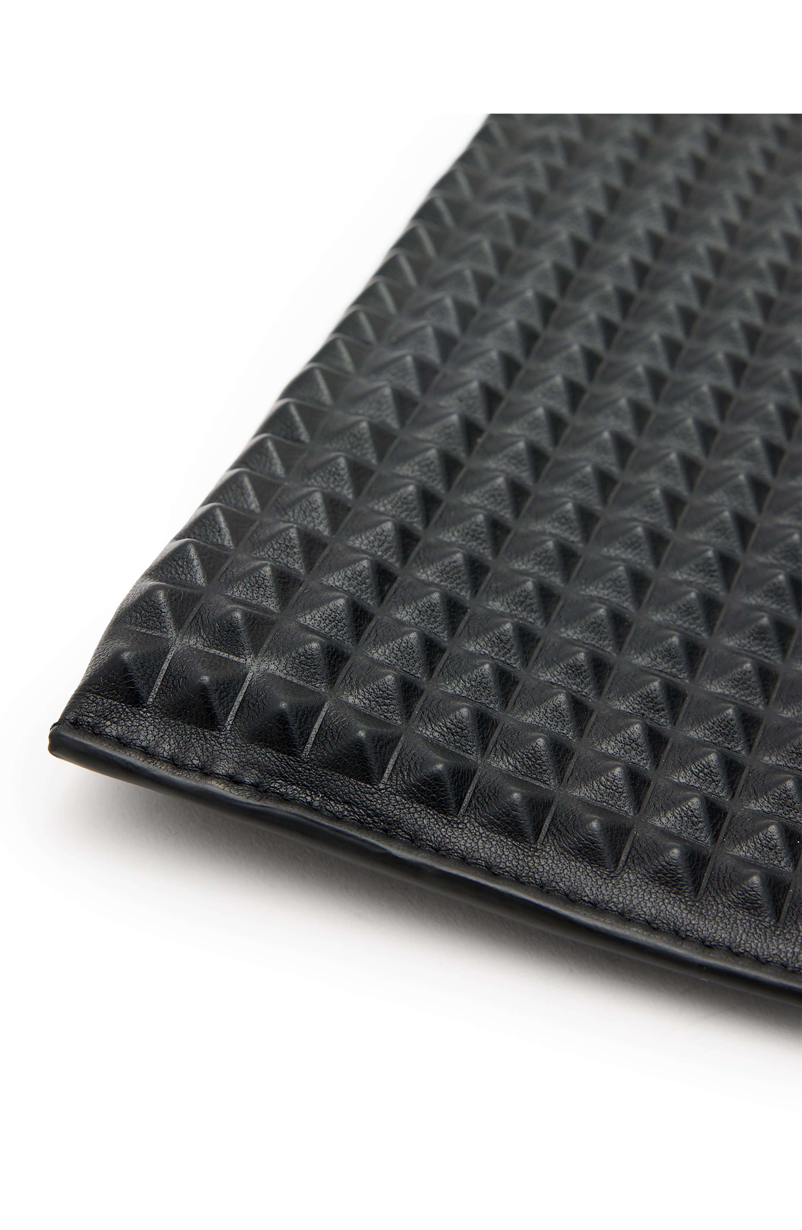 AllSaints Bettina Studded Leather Clutch, Alternate, color, 