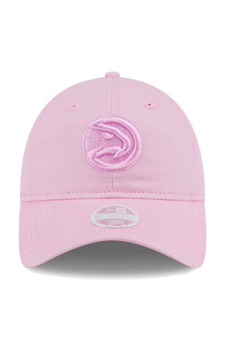 New Era Women's New Era Pink Atlanta Hawks Colorpack Tonal 9TWENTY Adjustable Hat, Alternate, color, Pink