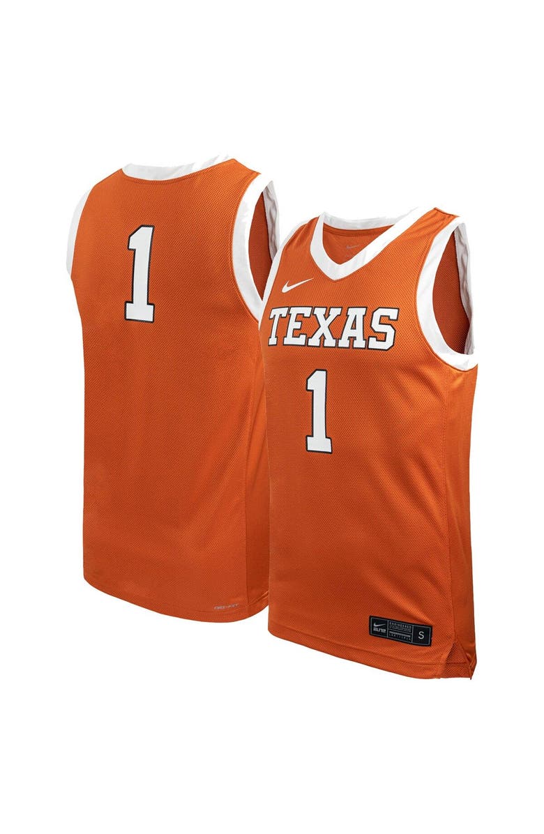 Nike Unisex Nike Texas Orange Texas Longhorns Replica Basketball Jersey, Main, color, Burnt Orange