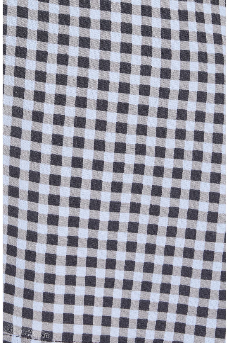 Gingham Puff Sleeve Shift Minidress, Alternate, color, BRUNNERA BLUE