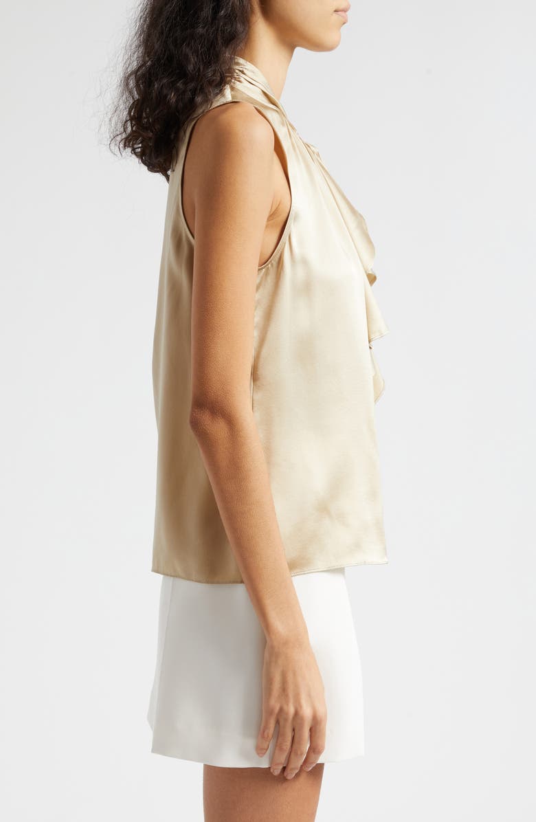 Cinq à Sept Keoni Ruffle Detail Sleeveless Silk Top, Alternate, color,