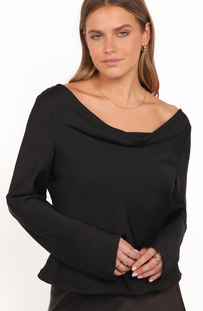Petal & Pup Vinita Cowl Neck Long Sleeve Top, Alternate, color, Black