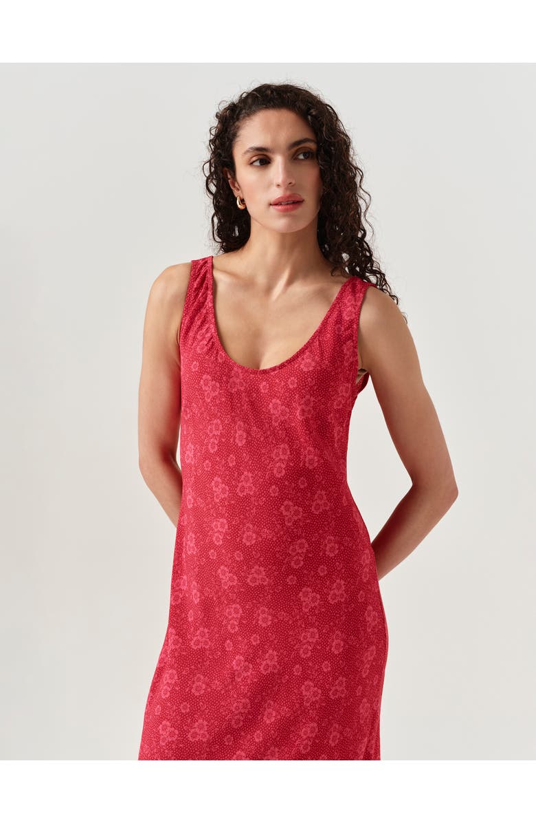 Ghost London Paloma Crepe Midi Slip Dress, Alternate, color, Pink Dotty Floral