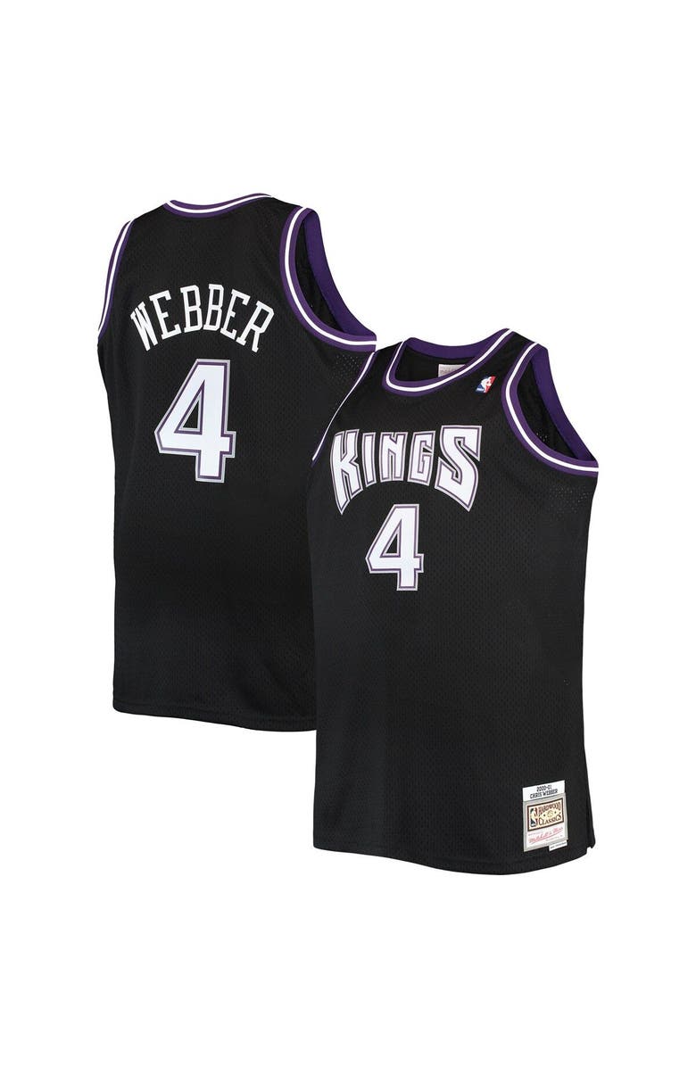 Mitchell & Ness Men's Mitchell & Ness Chris Webber Black Sacramento Kings Big & Tall 2000-01 Hardwood Classics Swingman Jersey, Alternate, color, 