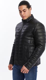 FURNIQ UK LLC Sterling Quilted Leather Puffer Jacket