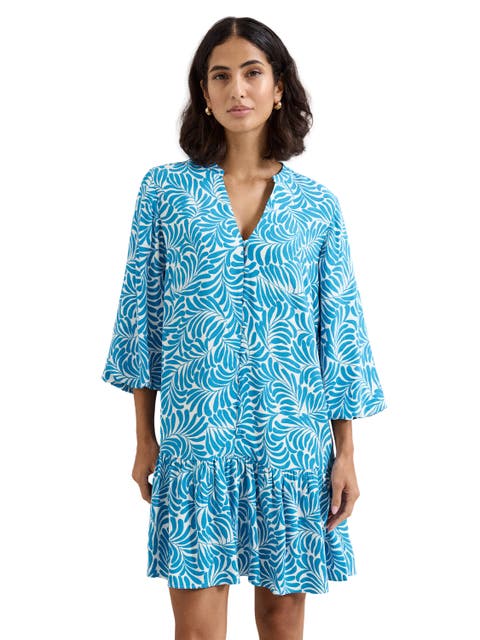Phoebe Tiered Hem V-Neck Mini Dress