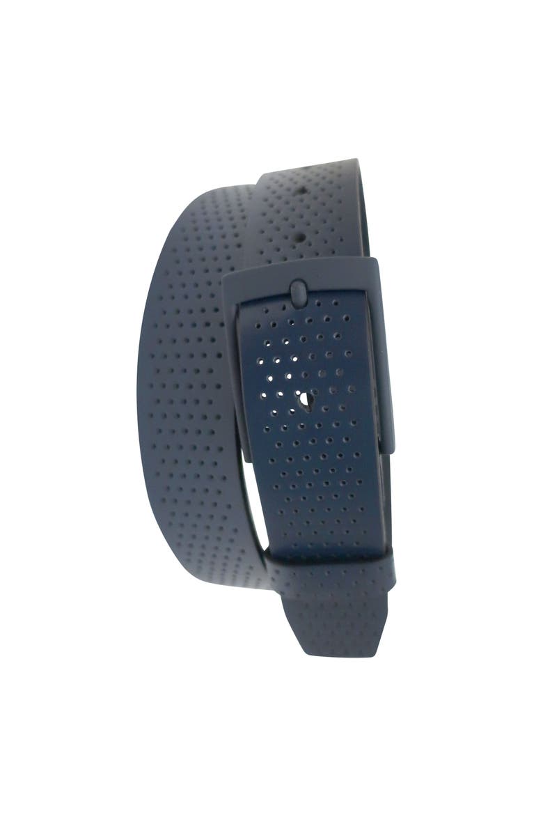 Comfort Stretch Perforated Leather Golf Belt, Alternate, color, Navy