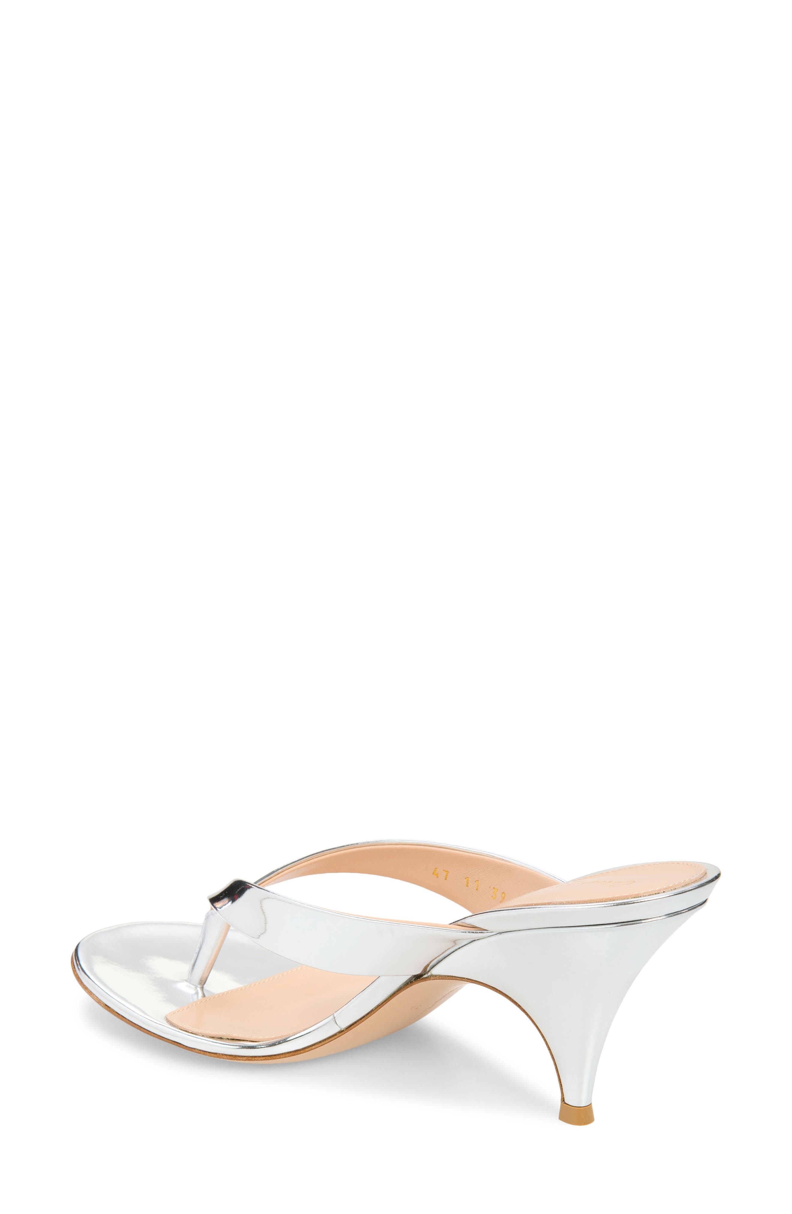 Gianvito Rossi Sofia Slide Sandal, Alternate, color, Silver