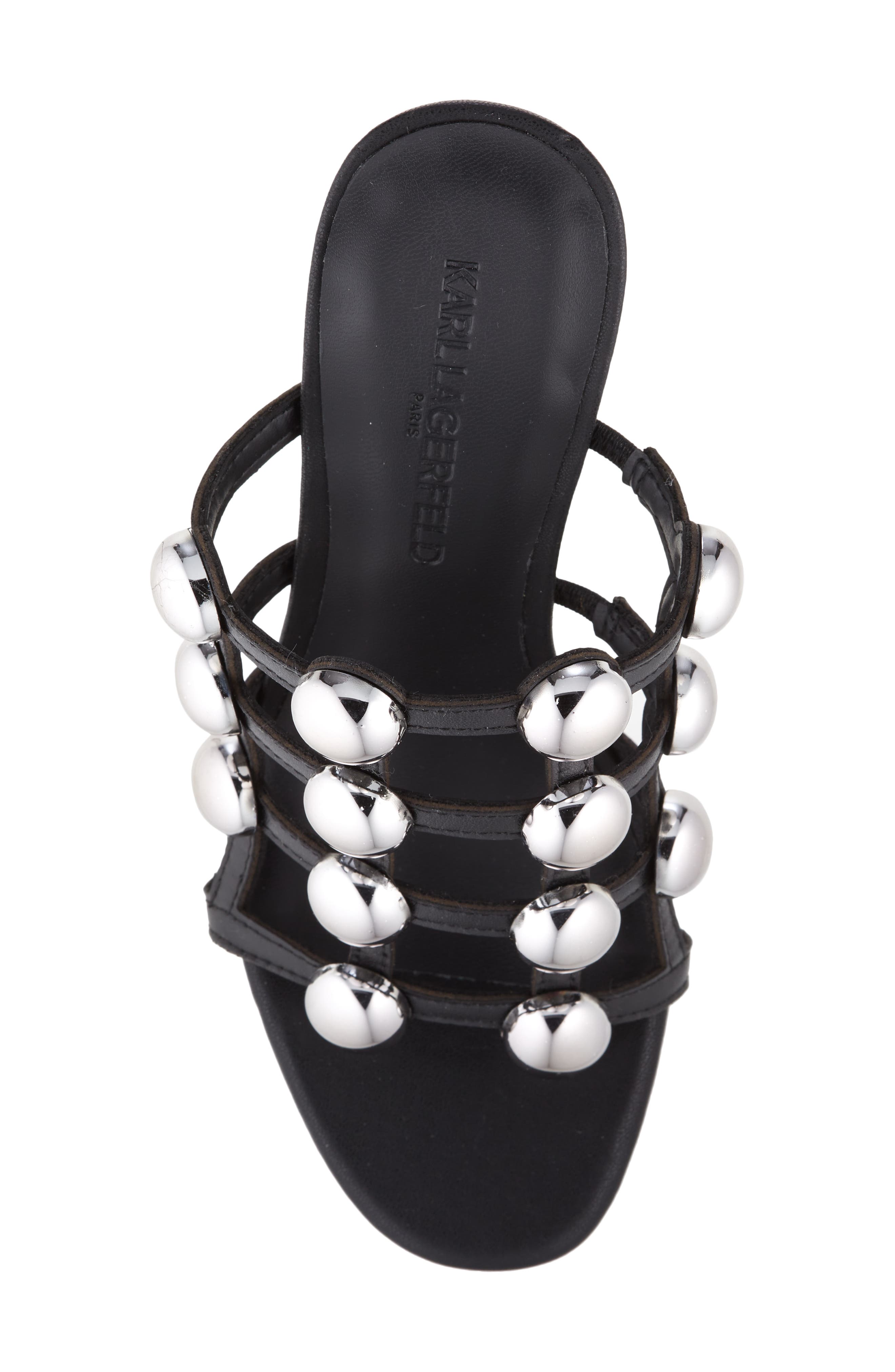 KARL LAGERFELD PARIS Addica Studded Platform Sandal, Alternate, color, 