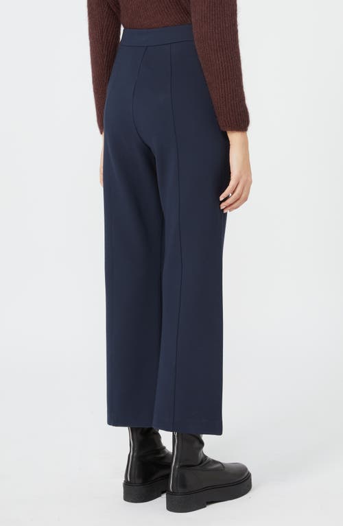 Mm By Max Mara Jeff Jersey Crop Flare Pants In Blue
