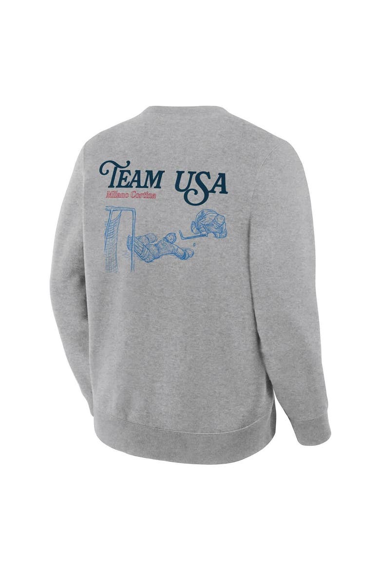 Men's Fanatics  Heather Gray Team USA Milano Cortina 2026 Winter Olympics Hockey Legacy Fleece Sweatshirt, Alternate, color, Heather Gray