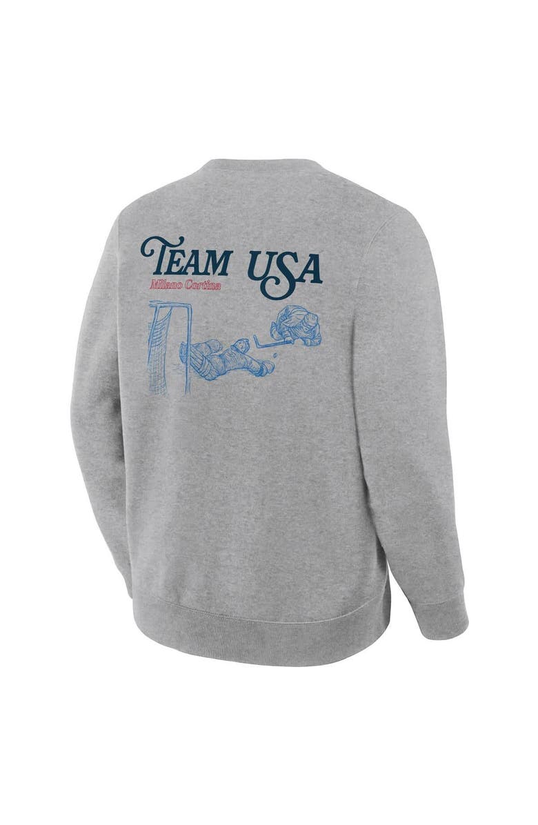FANATICS Men's Fanatics  Heather Gray Team USA Milano Cortina 2026 Winter Olympics Hockey Legacy Fleece Sweatshirt, Alternate, color, Heather Gray