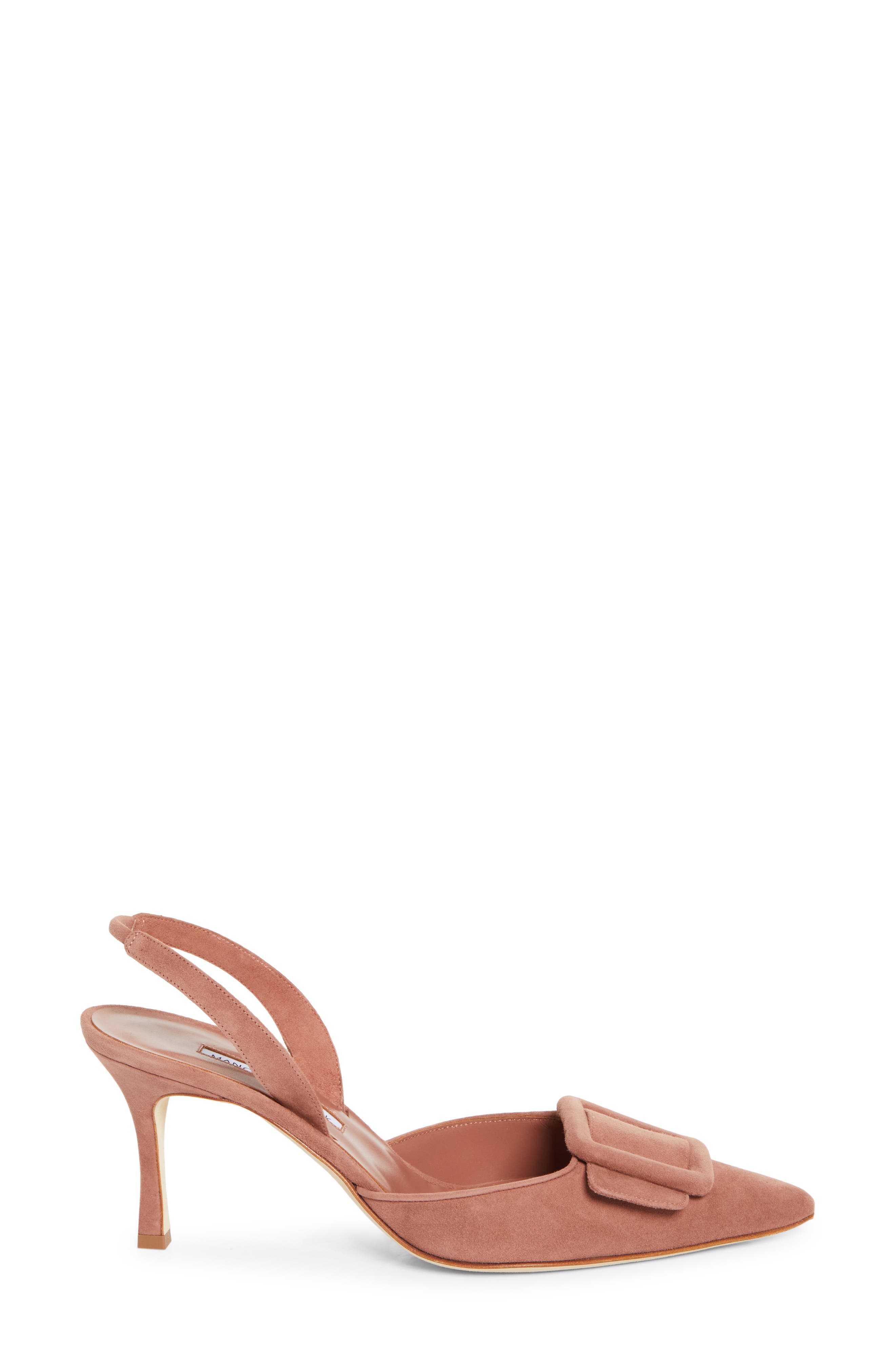 Manolo Blahnik Maysli Buckle Slingback Pump, Alternate, color, 