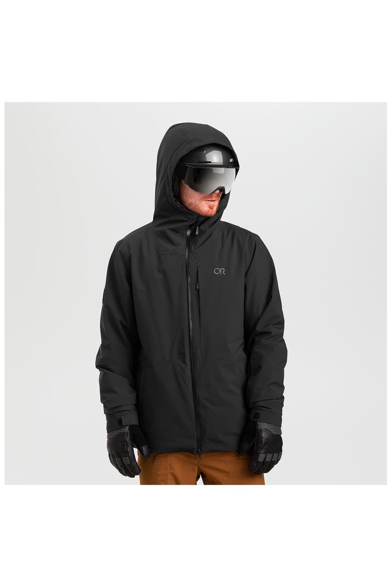 Snowcrew Waterproof Hooded Ski Jacket, Alternate, color, BLACK