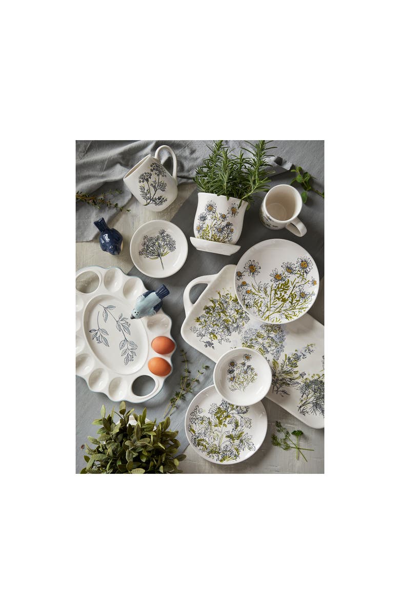 tag Chamomile Planter Set Multicolor Ceramic Garden Pots Easy Clean, Alternate, color, Multicolored