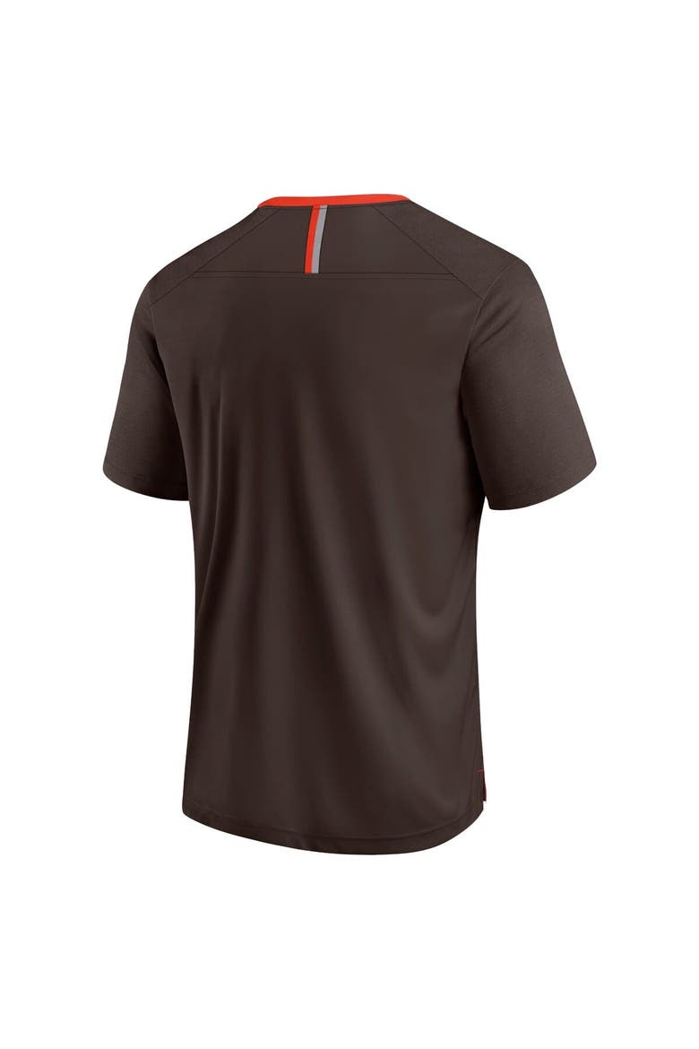 Men's Fanatics Brown Cleveland Browns Defender Fade Slant T-Shirt, Alternate, color, Brown