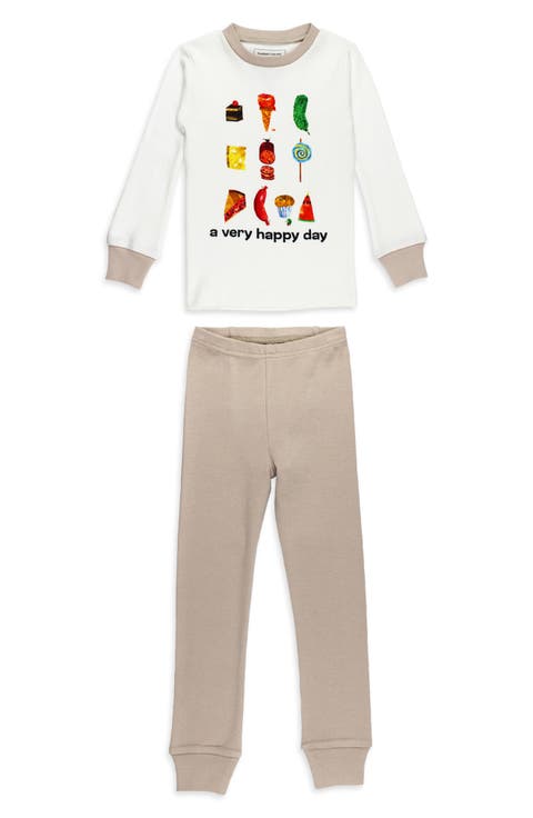 x 'The Very Hungry Caterpillar™' Kids' Fitted Organic Cotton Two-Piece Pajamas (Toddler & Little Kid)