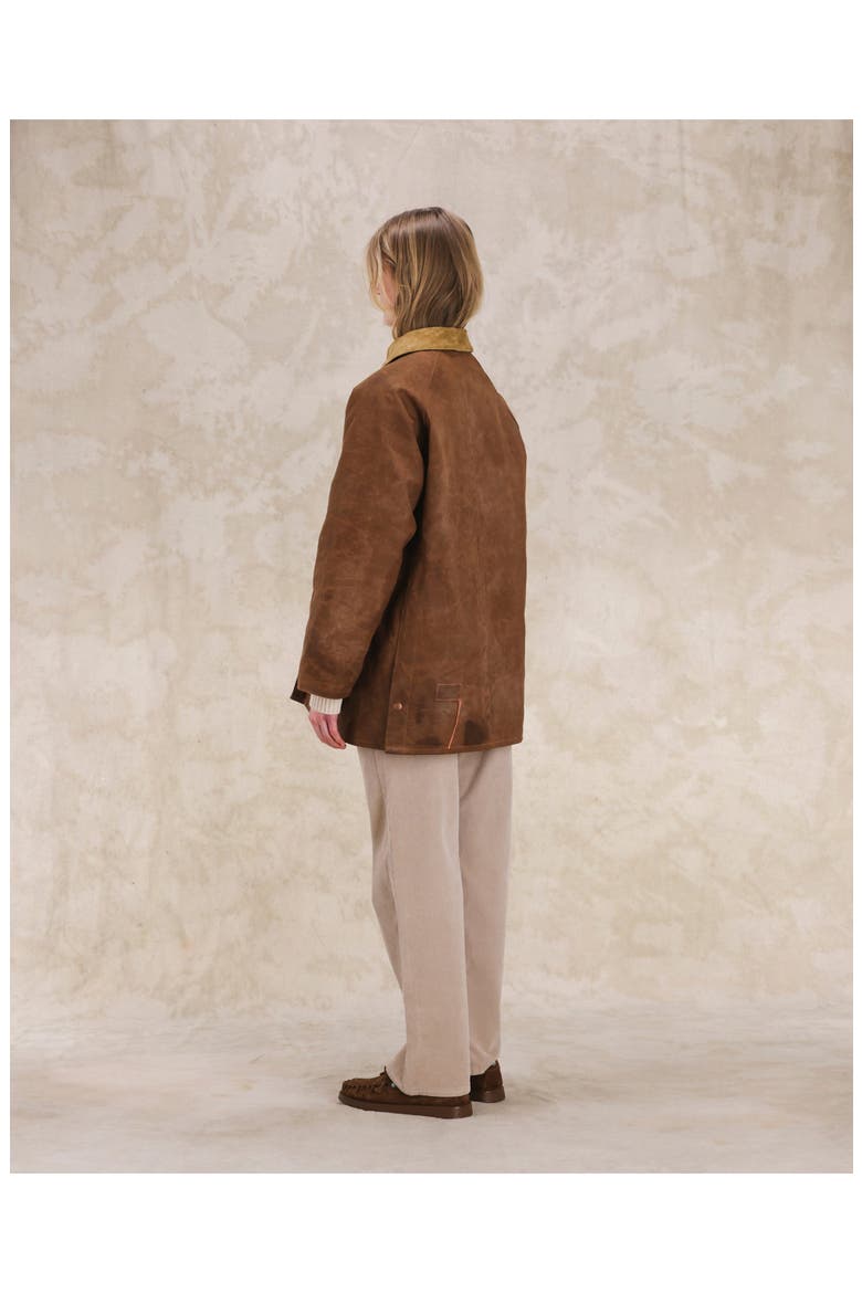 WFloriane Waxed Cotton Jacket, Alternate, color, Brown