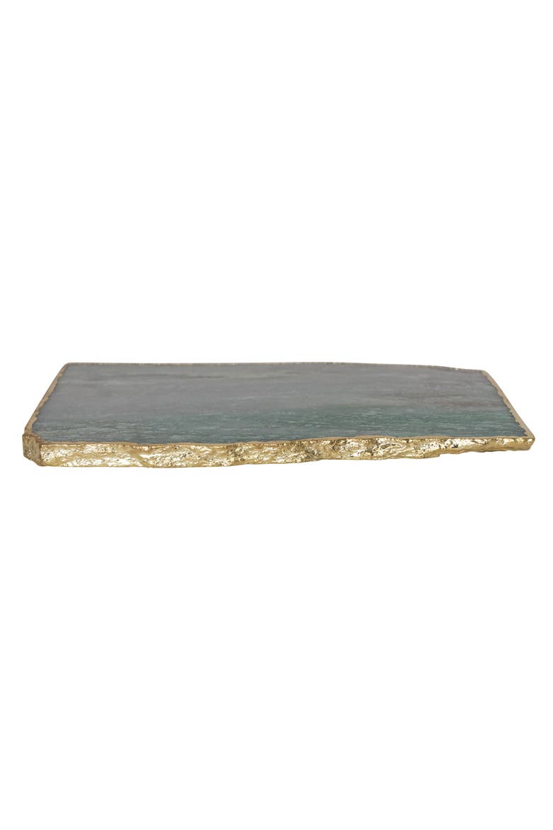 Tray with Electroplated Edge, Alternate, color, Blue