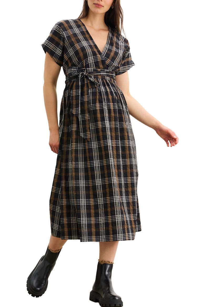 The Autumn Plaid Carolina Dress, Main, color, Black Multi Plaid