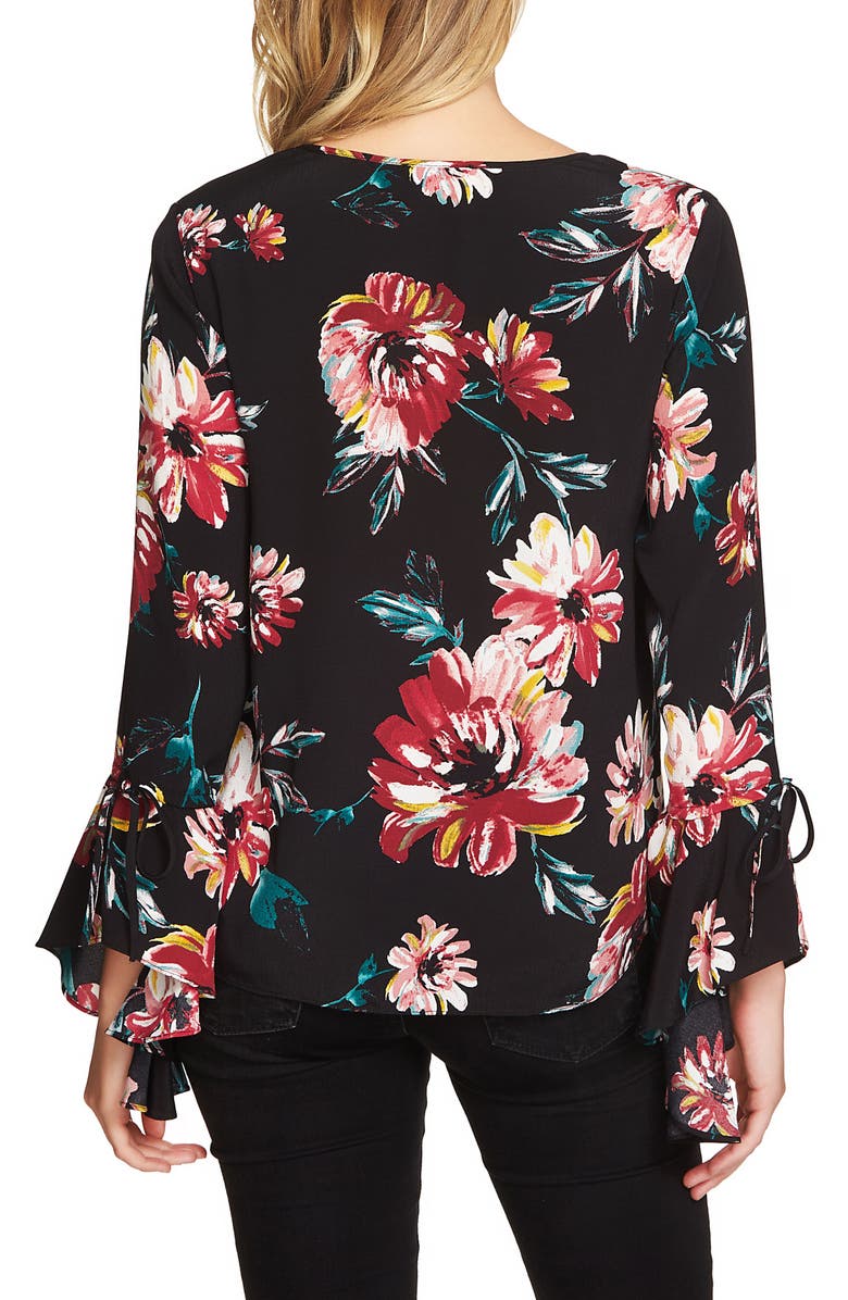 1.STATE Print Cascade Sleeve Blouse, Alternate, color,