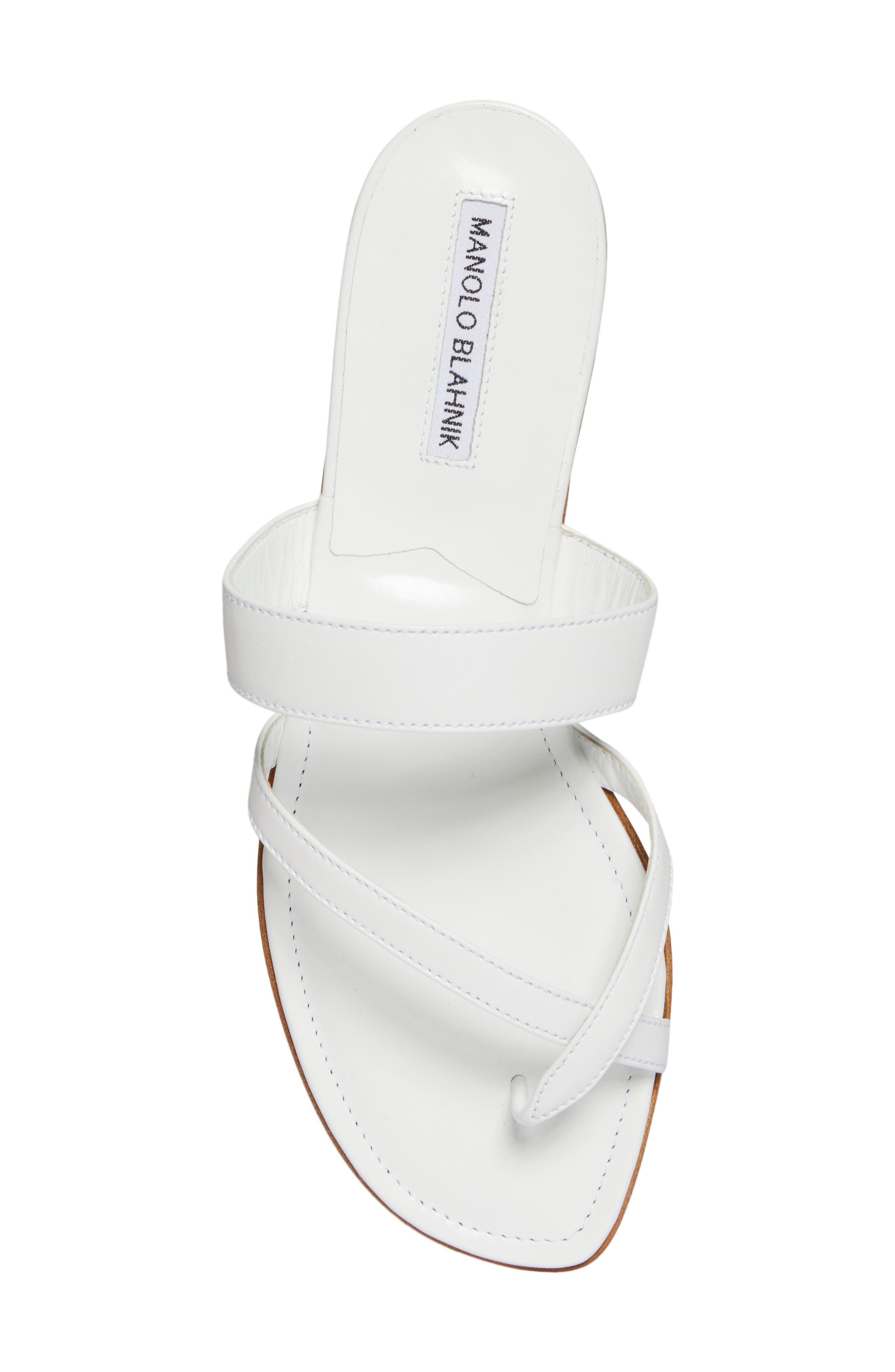 Manolo Blahnik Susa Sandal, Alternate, color, White
