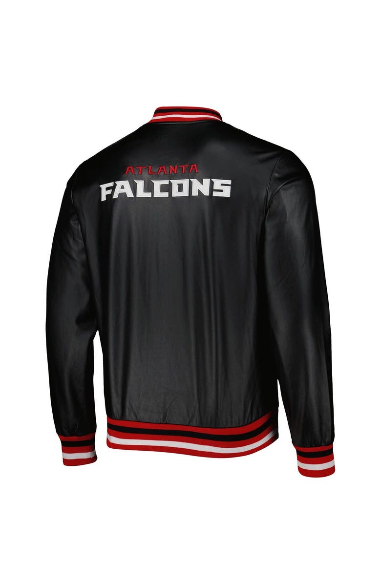 THE WILD COLLECTIVE Men's The Wild Collective Black Atlanta Falcons Metallic Bomber Full-Snap Jacket, Alternate, color, 