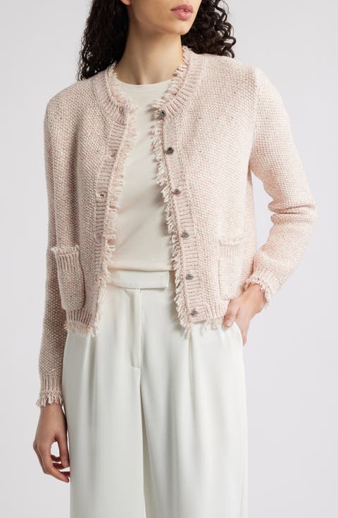 Marled Moss Sequin Cardigan